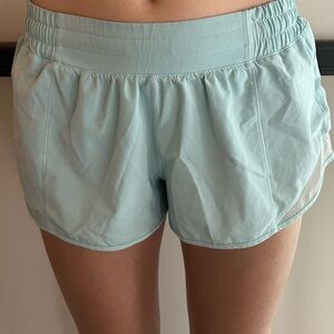 Baby blue Lululemon hottie hot shorts 2.5”